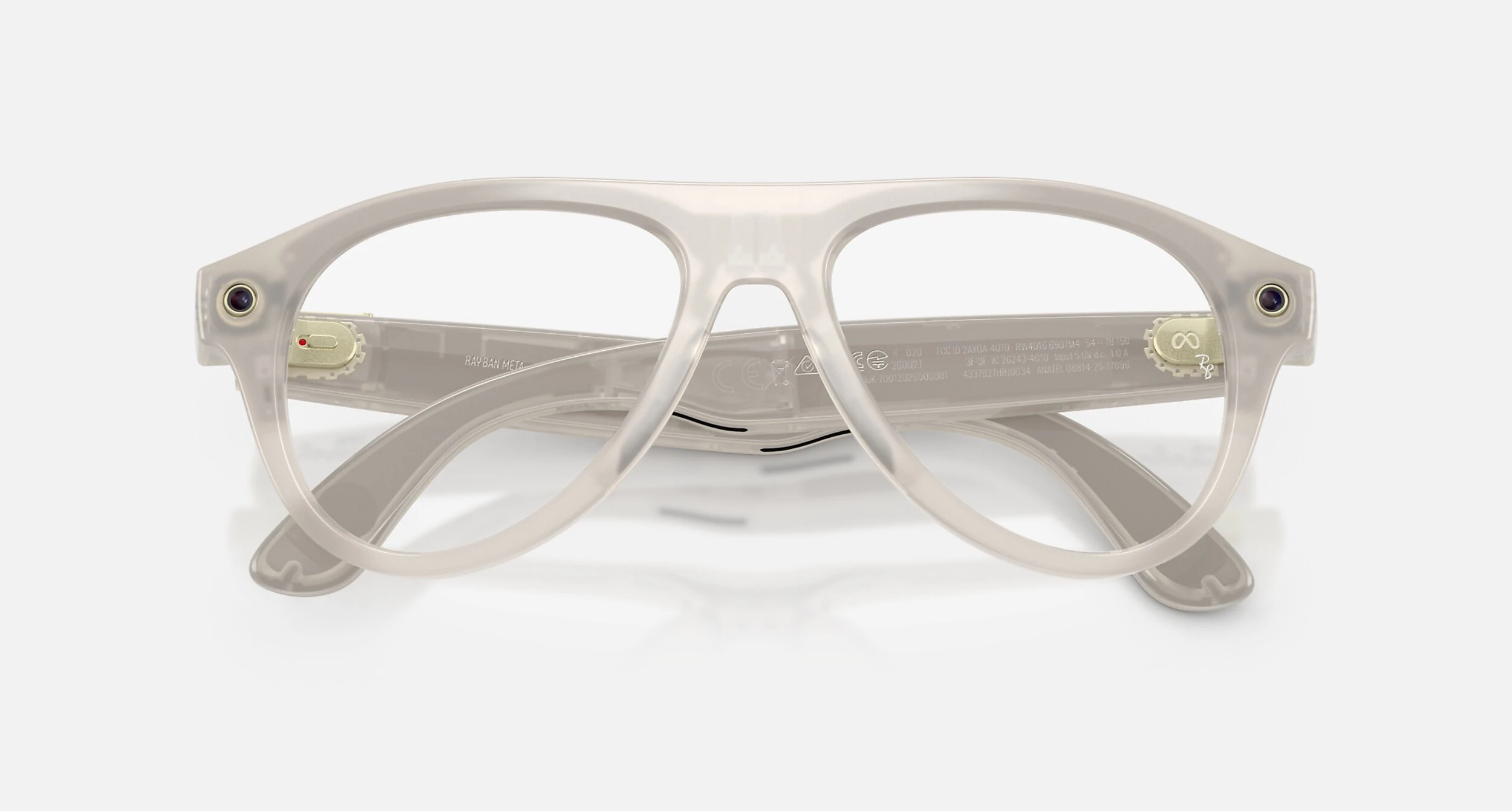 Смарт-окуляри Ray-Ban | Meta Aviator LIMITED EDITION [Gen 3] Standard Polished Milky Warm Beige Frame / Clear to Brown Transitions Lenses (RW4016 6907M4 54-18)