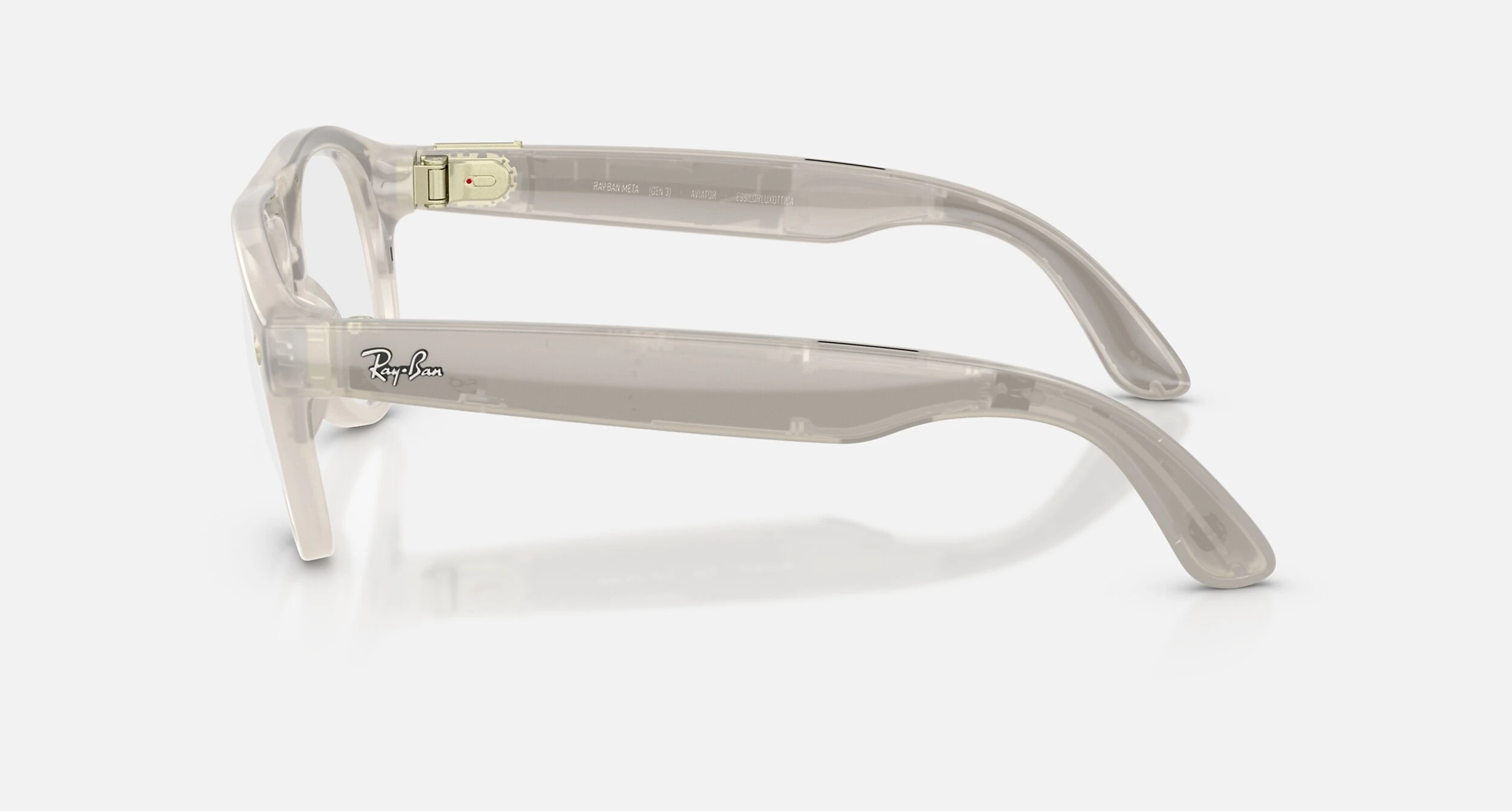 Смарт-окуляри Ray-Ban | Meta Aviator LIMITED EDITION [Gen 3] Standard Polished Milky Warm Beige Frame / Clear to Brown Transitions Lenses (RW4016 6907M4 54-18)