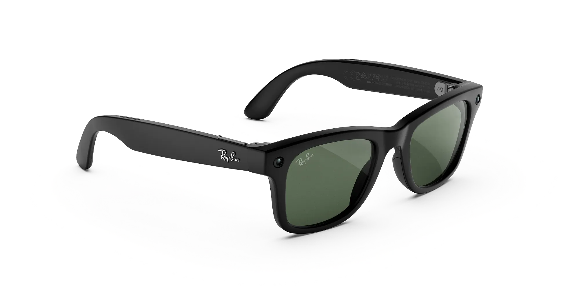 Смарт-очки Ray-Ban | Meta Wayfarer [Gen 3] Standard Matte Black Frame / Clear to Green Transitions Lenses (RW4011 601S1M 50-22)