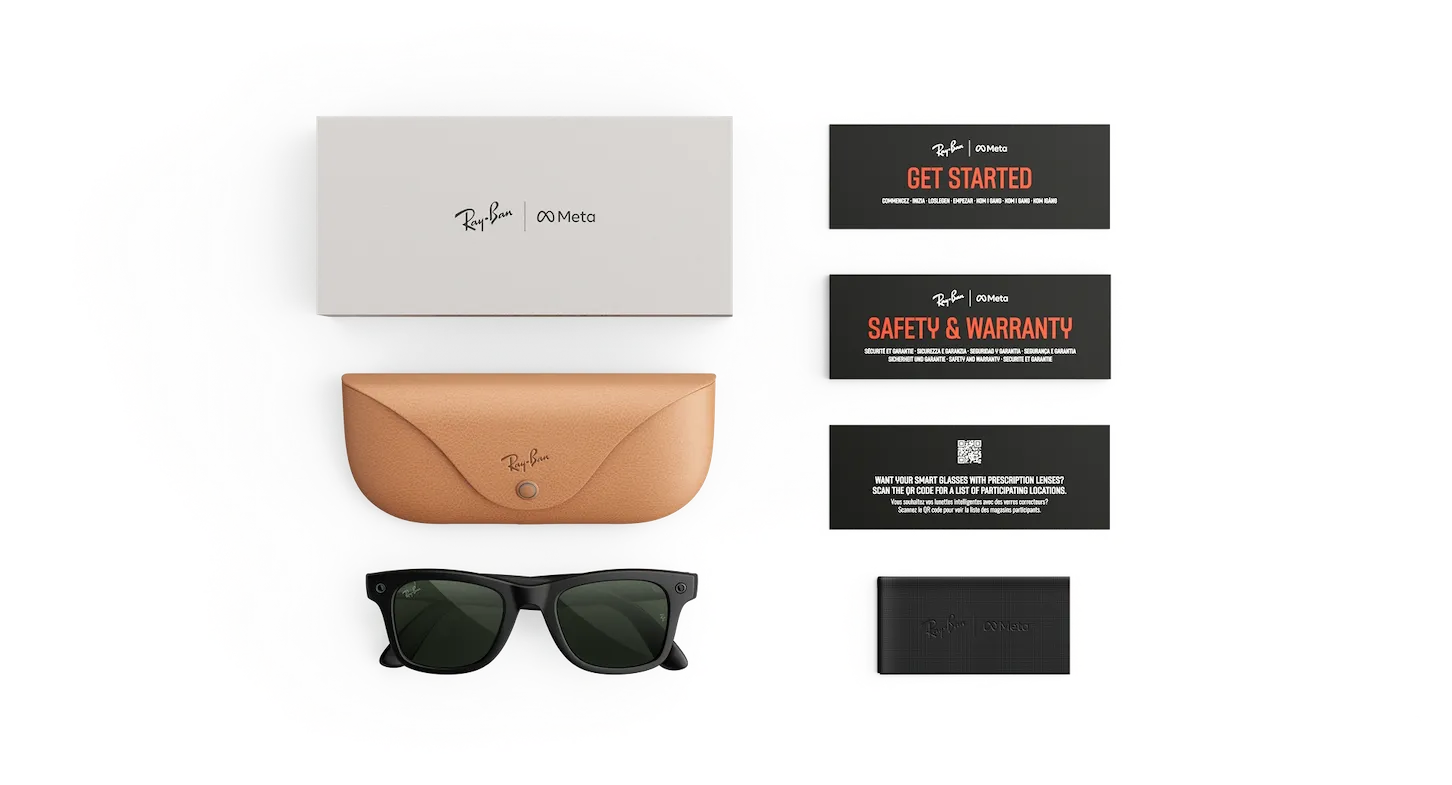 Смарт-очки Ray-Ban | Meta Wayfarer [Gen 3] Standard Matte Black Frame / Clear to Green Transitions Lenses (RW4011 601S1M 50-22)
