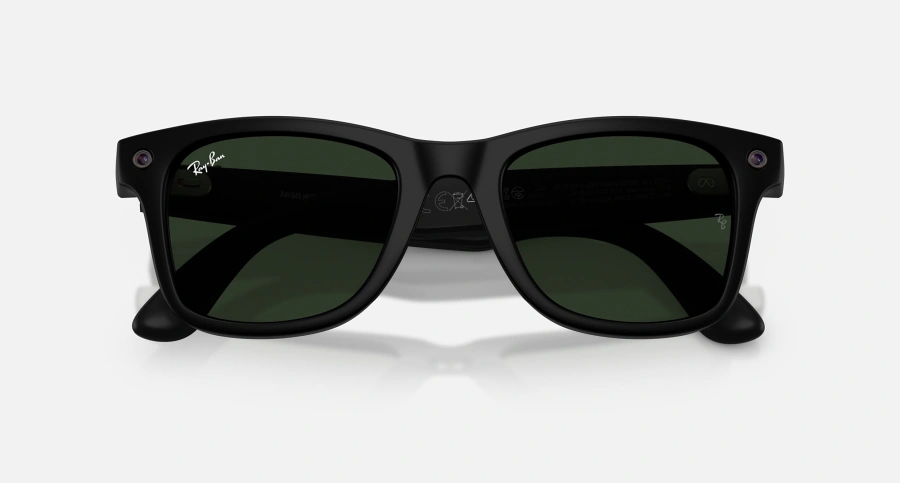 Смарт-очки Ray-Ban | Meta Wayfarer [Gen 3] Standard Matte Black Frame / Clear to Green Transitions Lenses (RW4011 601S1M 50-22)