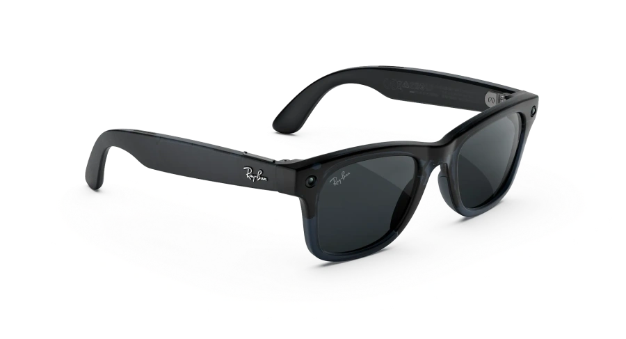 Смарт-очки Ray-Ban | Meta Wayfarer [Gen 3] Standard Matte Transparent Ocean Blue Frame / Clear to Grey Transitions Lenses (RW4011 69211Z 50-22)