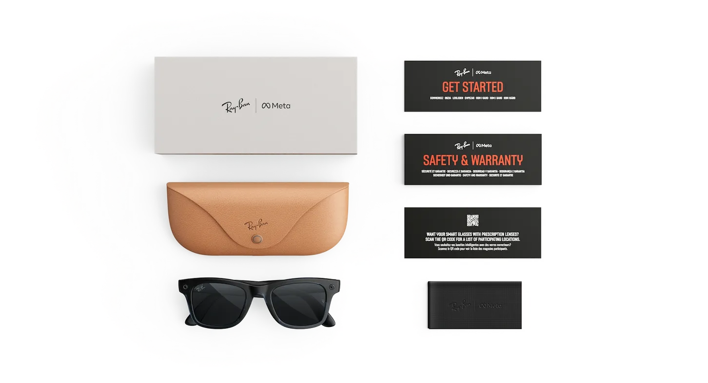 Смарт-очки Ray-Ban | Meta Wayfarer [Gen 3] Standard Matte Transparent Ocean Blue Frame / Clear to Grey Transitions Lenses (RW4011 69211Z 50-22)