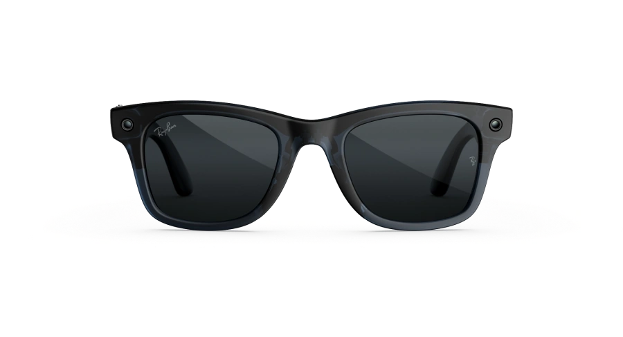 Смарт-очки Ray-Ban | Meta Wayfarer [Gen 3] Standard Matte Transparent Ocean Blue Frame / Clear to Grey Transitions Lenses (RW4011 69211Z 50-22)