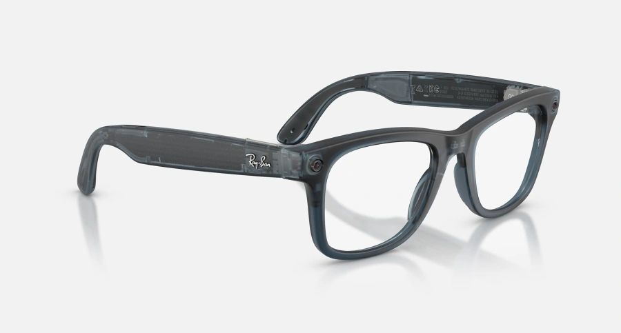 Смарт-очки Ray-Ban | Meta Wayfarer [Gen 3] Standard Matte Transparent Ocean Blue Frame / Clear to Grey Transitions Lenses (RW4011 69211Z 50-22)