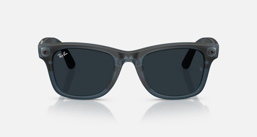 Смарт-очки Ray-Ban | Meta Wayfarer [Gen 3] Standard Matte Transparent Ocean Blue Frame / Clear to Grey Transitions Lenses (RW4011 69211Z 50-22)