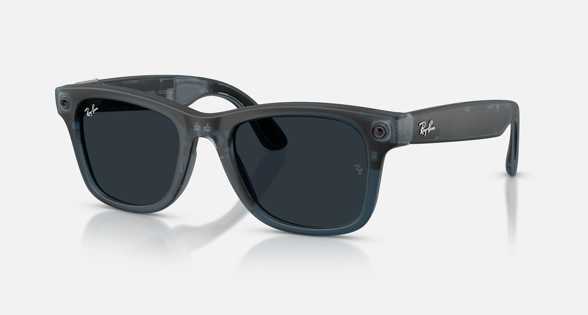 Смарт-очки Ray-Ban | Meta Wayfarer [Gen 3] Standard Matte Transparent Ocean Blue Frame / Clear to Grey Transitions Lenses (RW4011 69211Z 50-22)