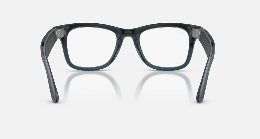 Смарт-очки Ray-Ban | Meta Wayfarer [Gen 3] Standard Matte Transparent Ocean Blue Frame / Clear to Grey Transitions Lenses (RW4011 69211Z 50-22)