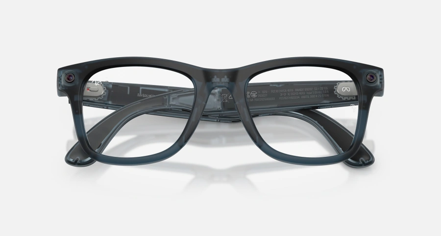 Смарт-очки Ray-Ban | Meta Wayfarer [Gen 3] Standard Matte Transparent Ocean Blue Frame / Clear to Grey Transitions Lenses (RW4011 69211Z 50-22)