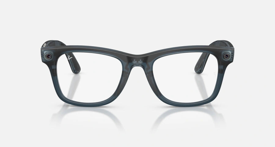 Смарт-очки Ray-Ban | Meta Wayfarer [Gen 3] Standard Matte Transparent Ocean Blue Frame / Clear to Grey Transitions Lenses (RW4011 69211Z 50-22)