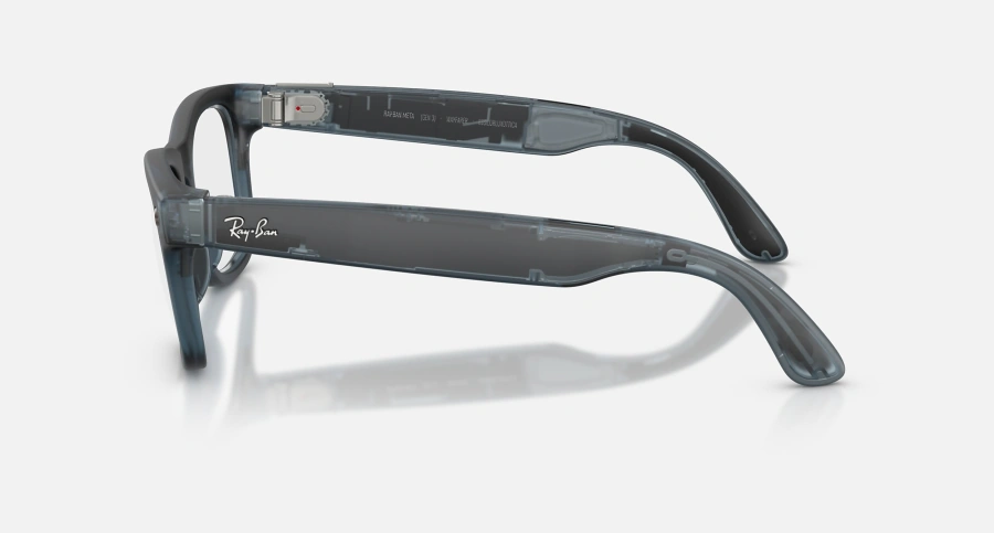 Смарт-очки Ray-Ban | Meta Wayfarer [Gen 3] Standard Matte Transparent Ocean Blue Frame / Clear to Grey Transitions Lenses (RW4011 69211Z 50-22)