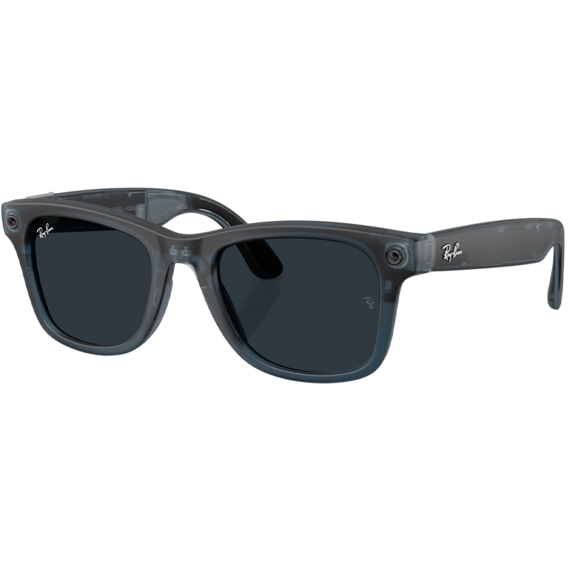Смарт-окуляри Ray-Ban | Meta Wayfarer [Gen 3] Large Matte Transparent Ocean Blue Frame / Clear to Grey Transitions Lenses (RW4011 69211Z 53-22)