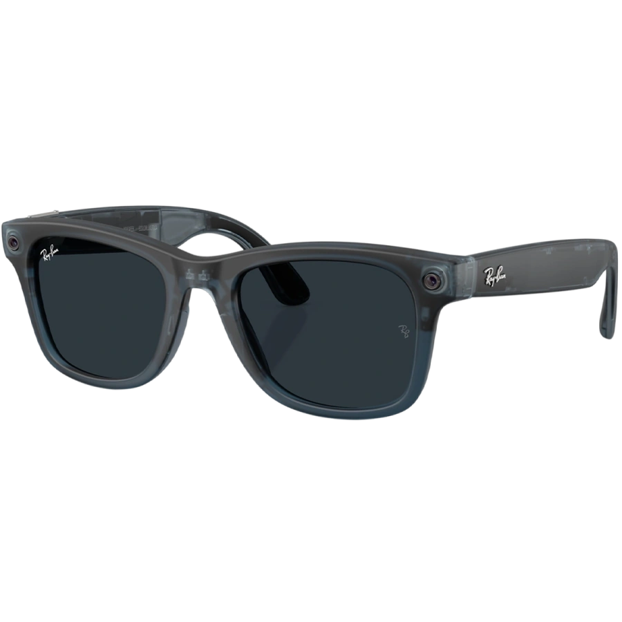 Смарт-очки Ray-Ban | Meta Wayfarer [Gen 3] Standard Matte Transparent Ocean Blue Frame / Clear to Grey Transitions Lenses (RW4011 69211Z 50-22)