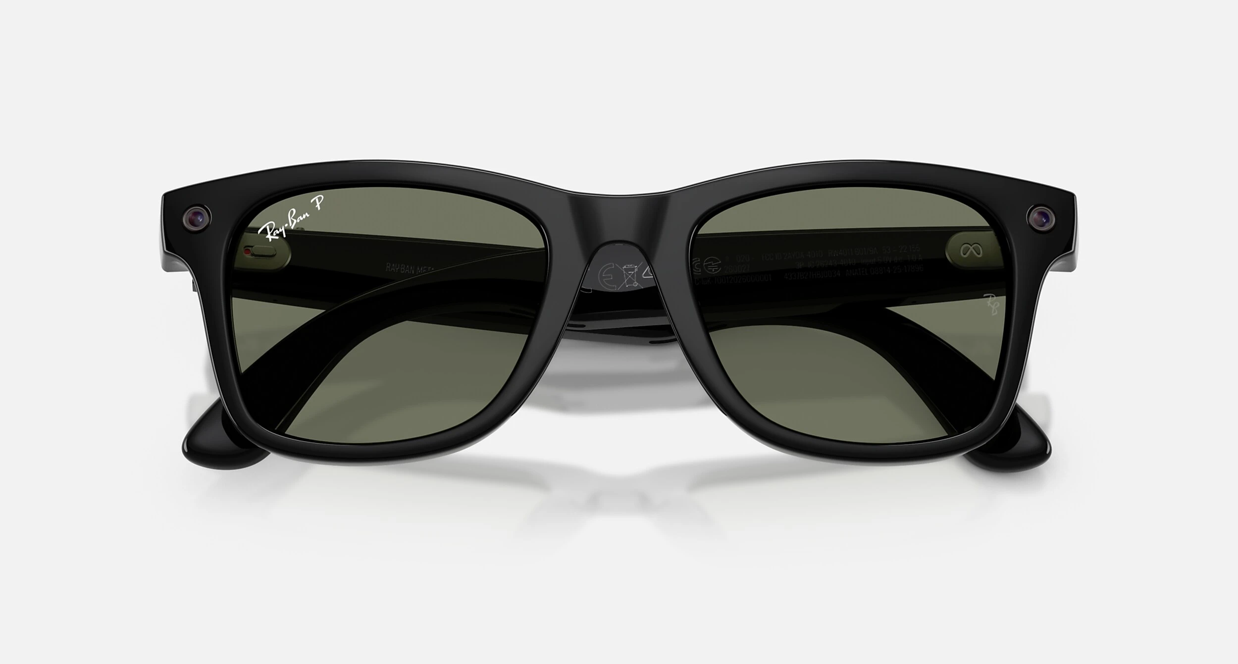 Смарт-окуляри Ray-Ban | Meta Wayfarer [Gen 3] Large Polished Black Frame / Green Polarized Lenses (RW4011 601/9A 53-22)