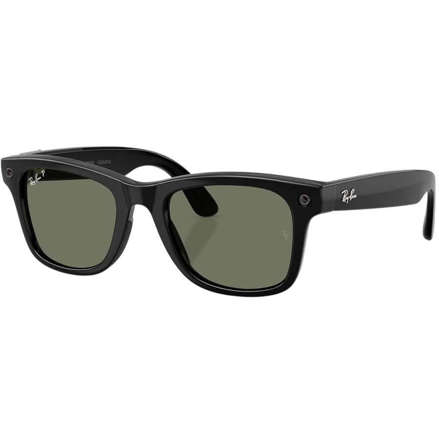 Смарт-окуляри Ray-Ban | Meta Wayfarer [Gen 3] Large Polished Black Frame / Green Polarized Lenses (RW4011 601/9A 53-22)