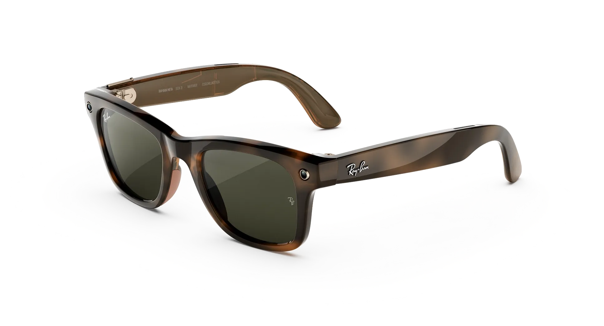 Смарт-окуляри Ray-Ban | Meta Wayfarer [Gen 3] Large Polished Havana Frame / G-15 Green Lenses (RW4011 690571 53-22)