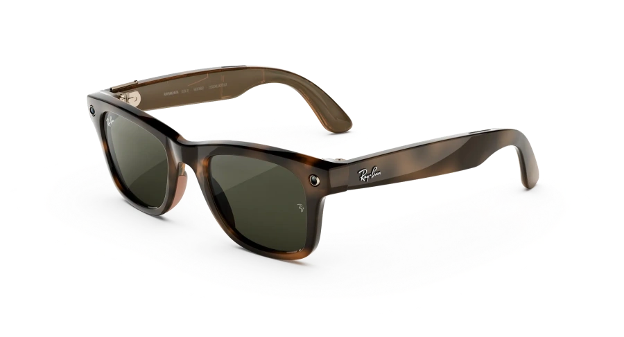 Смарт-окуляри Ray-Ban | Meta Wayfarer [Gen 3] Large Polished Havana Frame / G-15 Green Lenses (RW4011 690571 53-22)