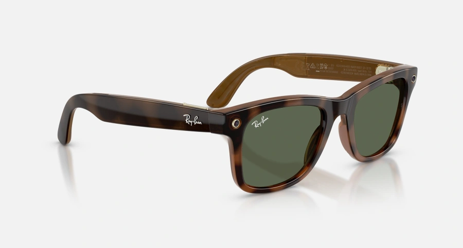 Смарт-окуляри Ray-Ban | Meta Wayfarer [Gen 3] Large Polished Havana Frame / G-15 Green Lenses (RW4011 690571 53-22)