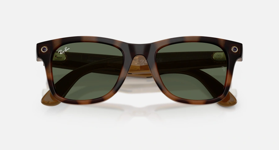 Смарт-окуляри Ray-Ban | Meta Wayfarer [Gen 3] Large Polished Havana Frame / G-15 Green Lenses (RW4011 690571 53-22)