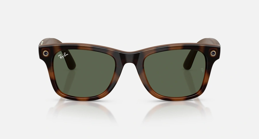 Смарт-окуляри Ray-Ban | Meta Wayfarer [Gen 3] Large Polished Havana Frame / G-15 Green Lenses (RW4011 690571 53-22)
