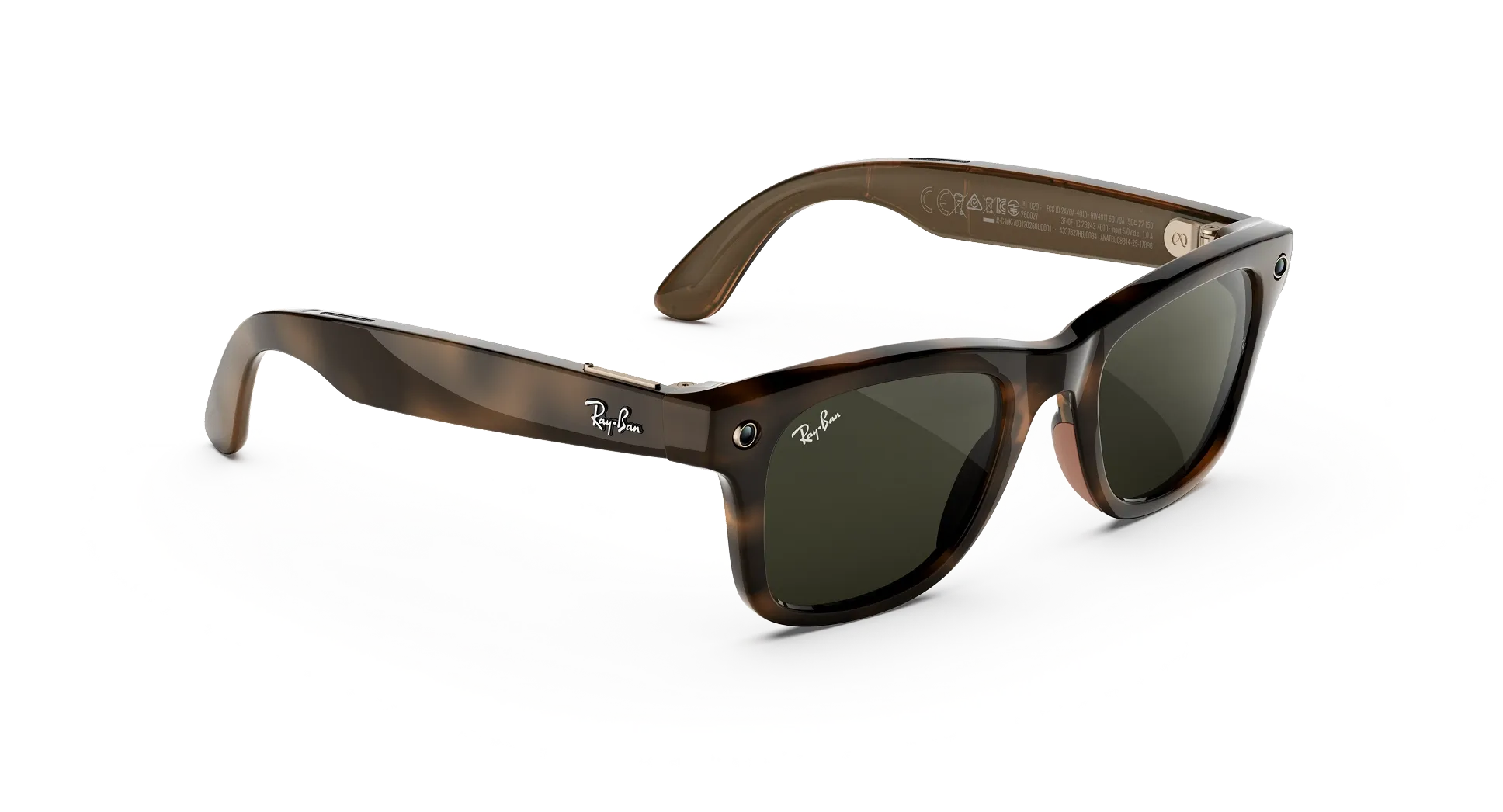 Смарт-окуляри Ray-Ban | Meta Wayfarer [Gen 3] Large Polished Havana Frame / G-15 Green Lenses (RW4011 690571 53-22)