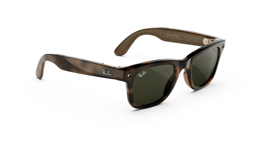 Смарт-окуляри Ray-Ban | Meta Wayfarer [Gen 3] Large Polished Havana Frame / G-15 Green Lenses (RW4011 690571 53-22)