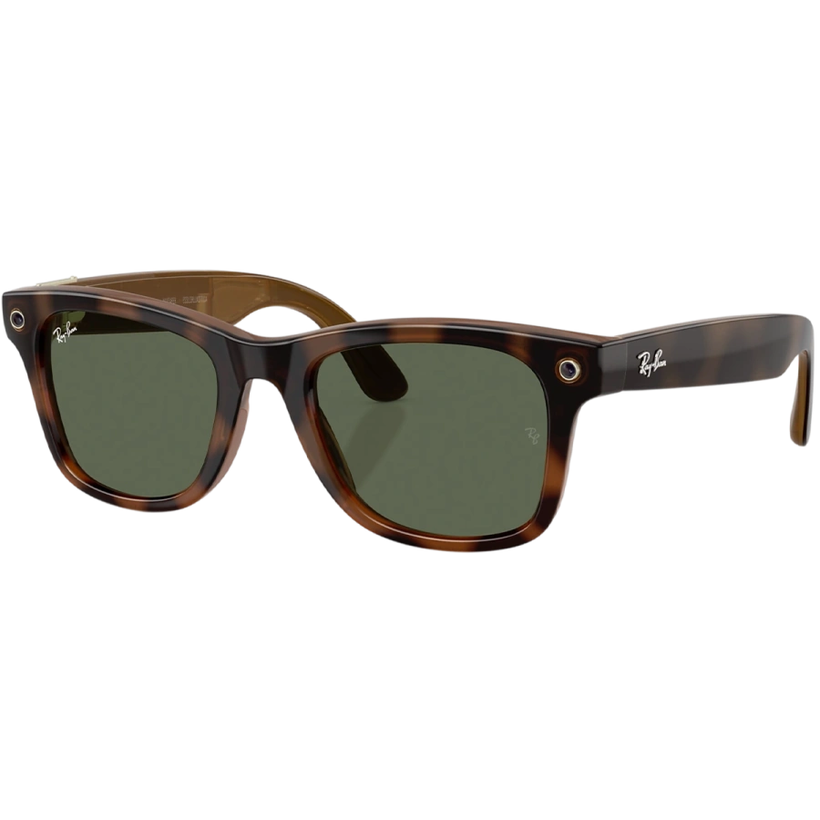 Смарт-окуляри Ray-Ban | Meta Wayfarer [Gen 3] Large Polished Havana Frame / G-15 Green Lenses (RW4011 690571 53-22)