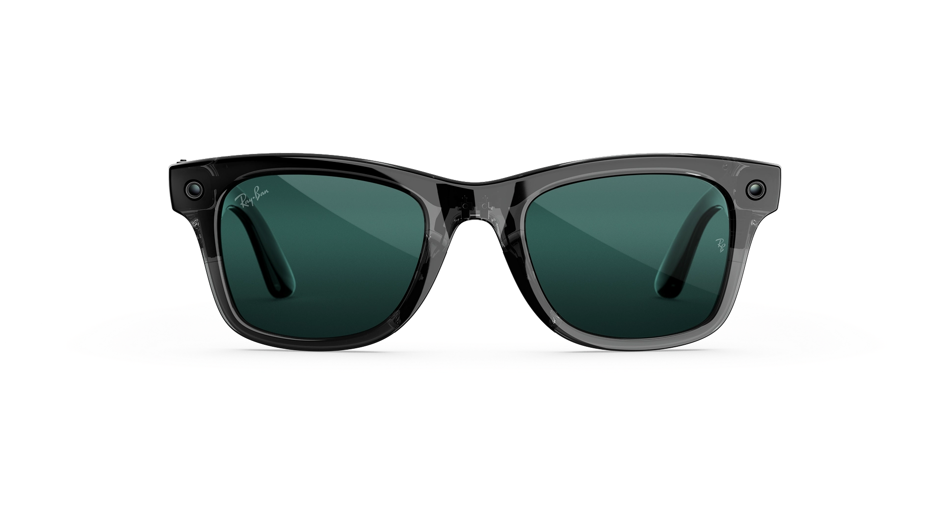Смарт-окуляри Ray-Ban | Meta Wayfarer [Gen 3] Large Polished Transparent Black Frame / Clear to Aquamarine Transitions Lenses (RW4011 690680 53-22)