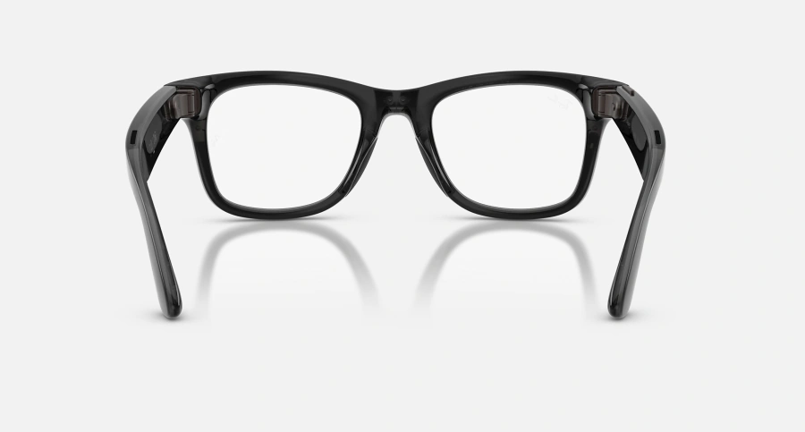 Смарт-окуляри Ray-Ban | Meta Wayfarer [Gen 3] Large Polished Transparent Black Frame / Clear to Aquamarine Transitions Lenses (RW4011 690680 53-22)