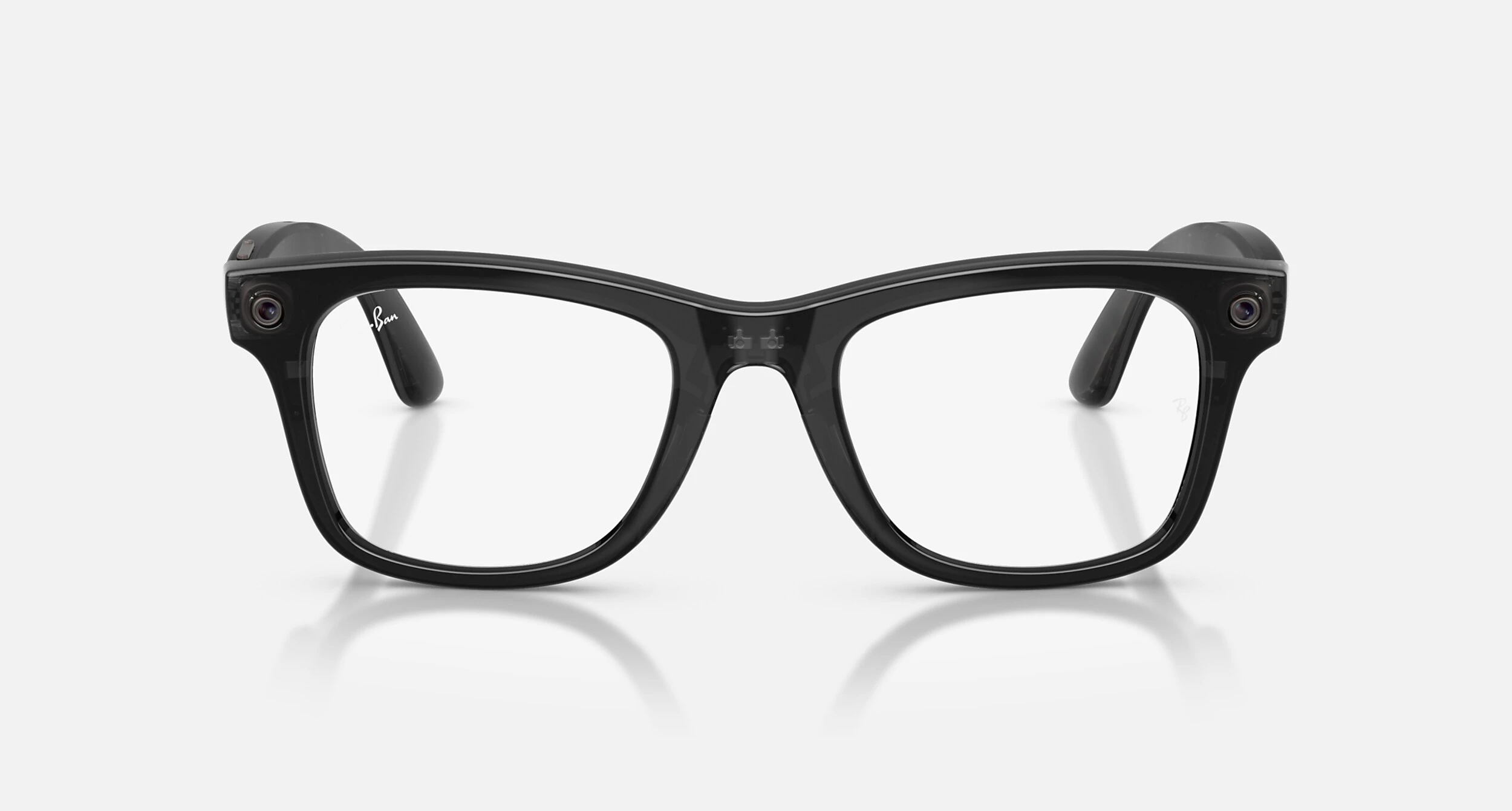 Смарт-окуляри Ray-Ban | Meta Wayfarer [Gen 3] Large Polished Transparent Black Frame / Clear to Aquamarine Transitions Lenses (RW4011 690680 53-22)