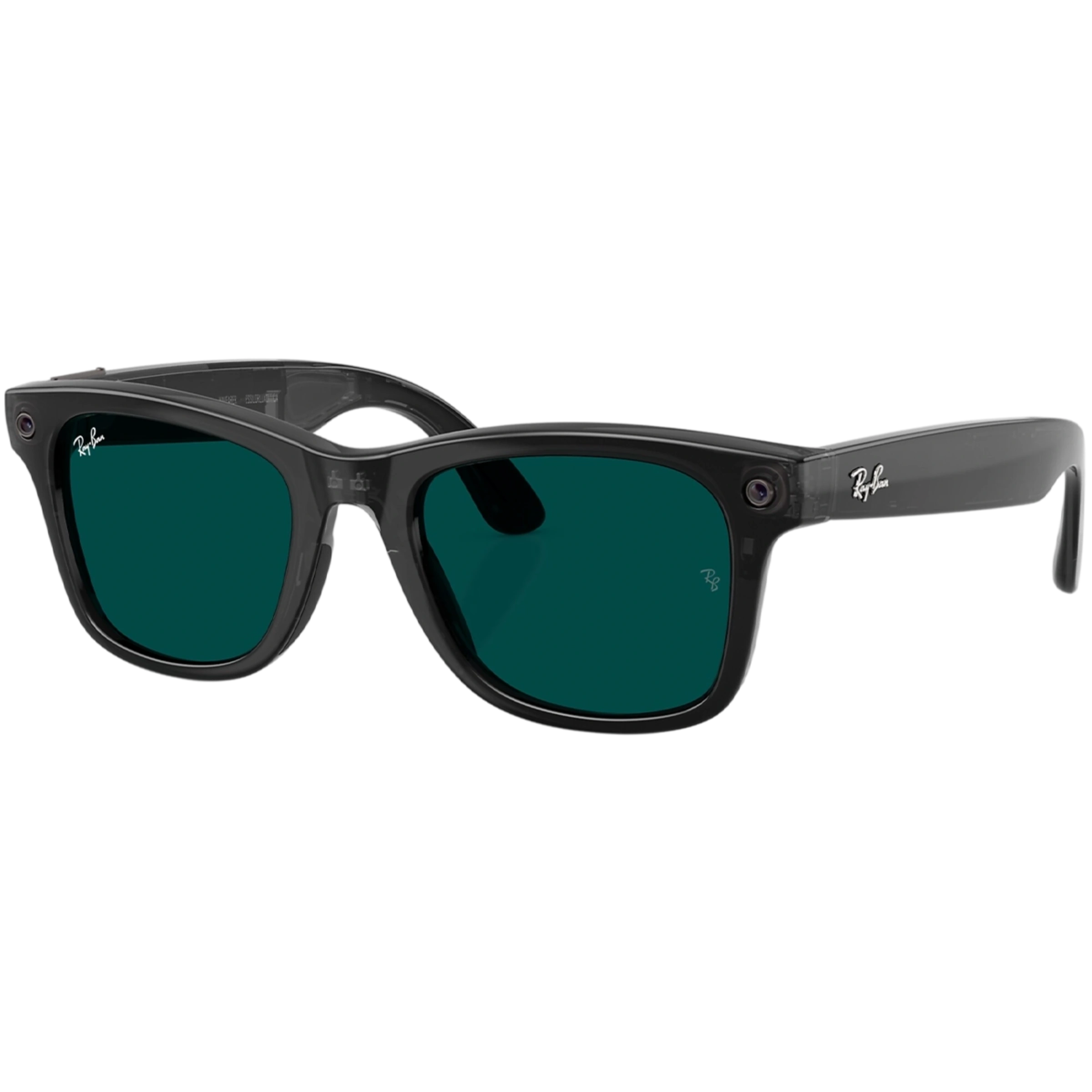 Смарт-окуляри Ray-Ban | Meta Wayfarer [Gen 3] Large Polished Transparent Black Frame / Clear to Aquamarine Transitions Lenses (RW4011 690680 53-22)