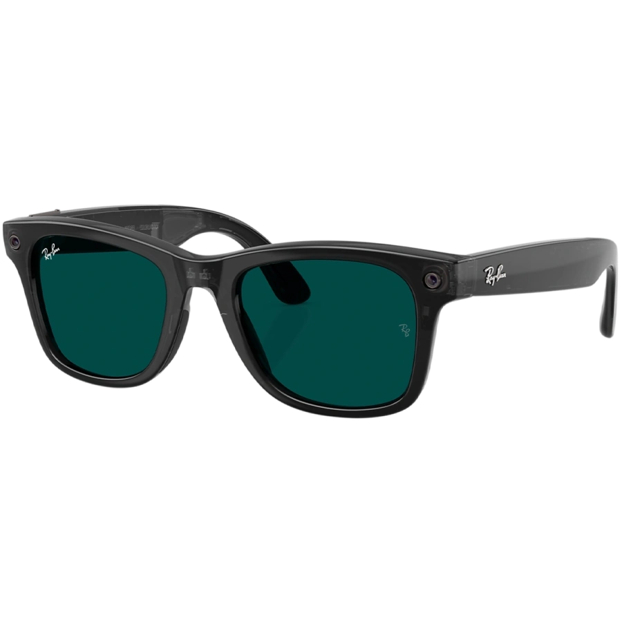 Смарт-окуляри Ray-Ban | Meta Wayfarer [Gen 3] Large Polished Transparent Black Frame / Clear to Aquamarine Transitions Lenses (RW4011 690680 53-22)