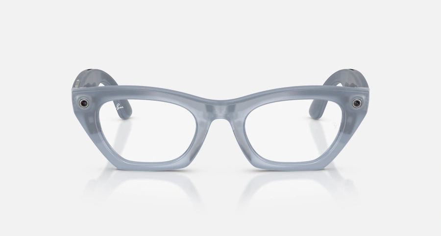 Смарт-очки Ray-Ban | Meta Zena [Gen 3] Standard Polished Milky Grey Lilac Frame / Clear to Copper Transitions Lenses (RW4015 691410 49-22)