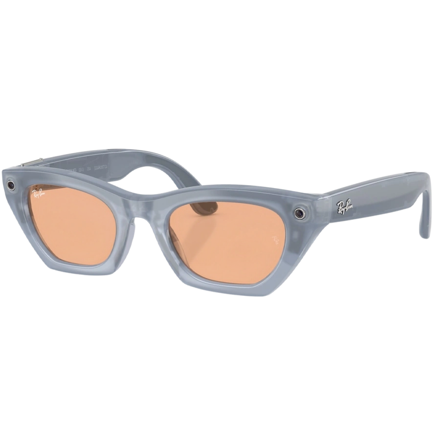 Смарт-очки Ray-Ban | Meta Zena [Gen 3] Standard Polished Milky Grey Lilac Frame / Clear to Copper Transitions Lenses (RW4015 691410 49-22)