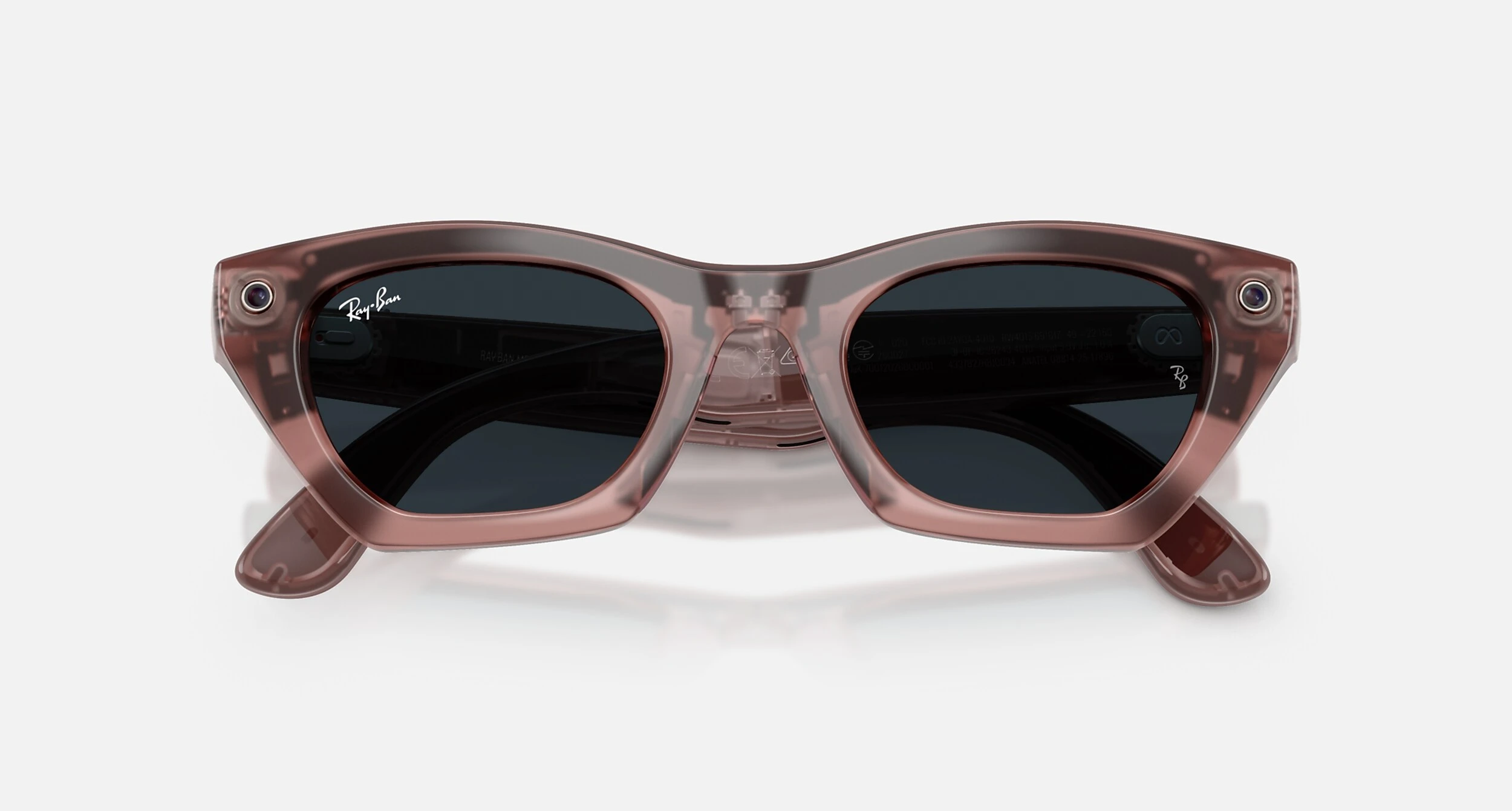 Смарт-очки Ray-Ban | Meta Zena [Gen 3] Standard Polished Milky Pink Blush Frame / Clear to Grey Transitions Lenses (RW4015 69161Z 49-22)