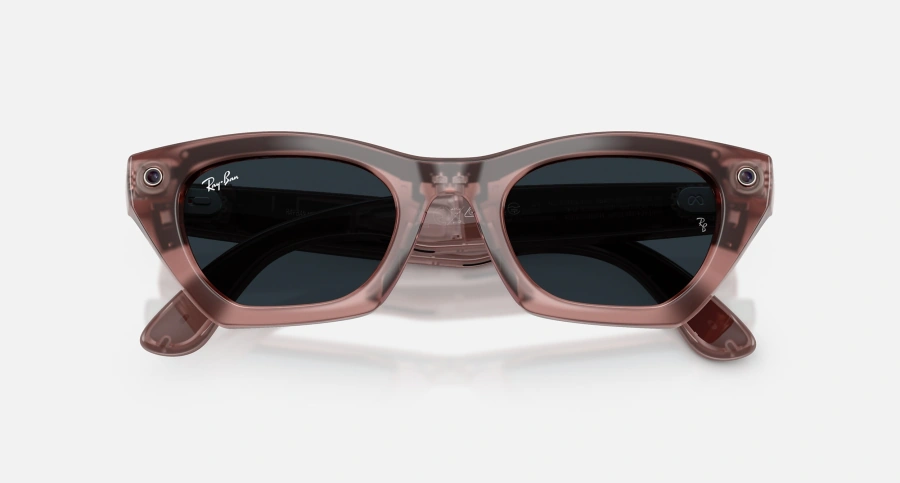 Смарт-очки Ray-Ban | Meta Zena [Gen 3] Standard Polished Milky Pink Blush Frame / Clear to Grey Transitions Lenses (RW4015 69161Z 49-22)