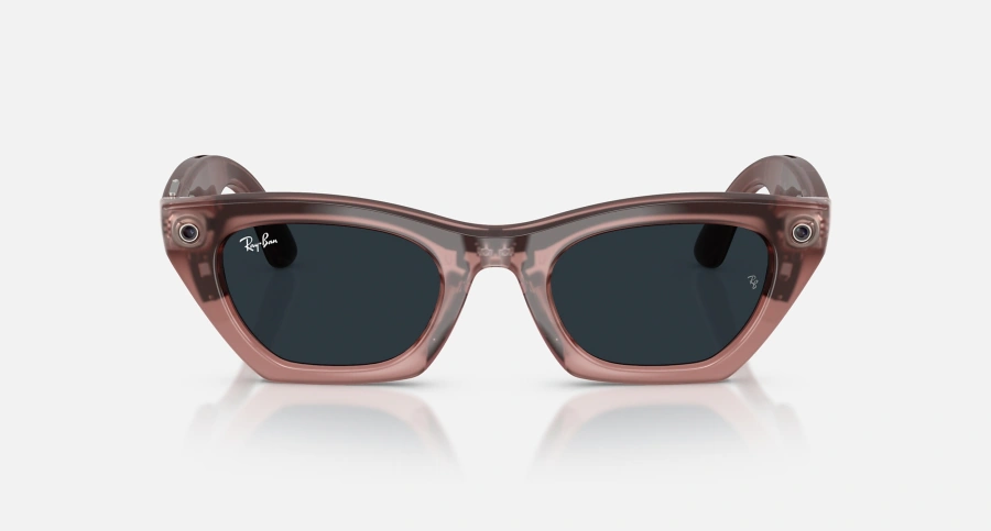 Смарт-очки Ray-Ban | Meta Zena [Gen 3] Standard Polished Milky Pink Blush Frame / Clear to Grey Transitions Lenses (RW4015 69161Z 49-22)