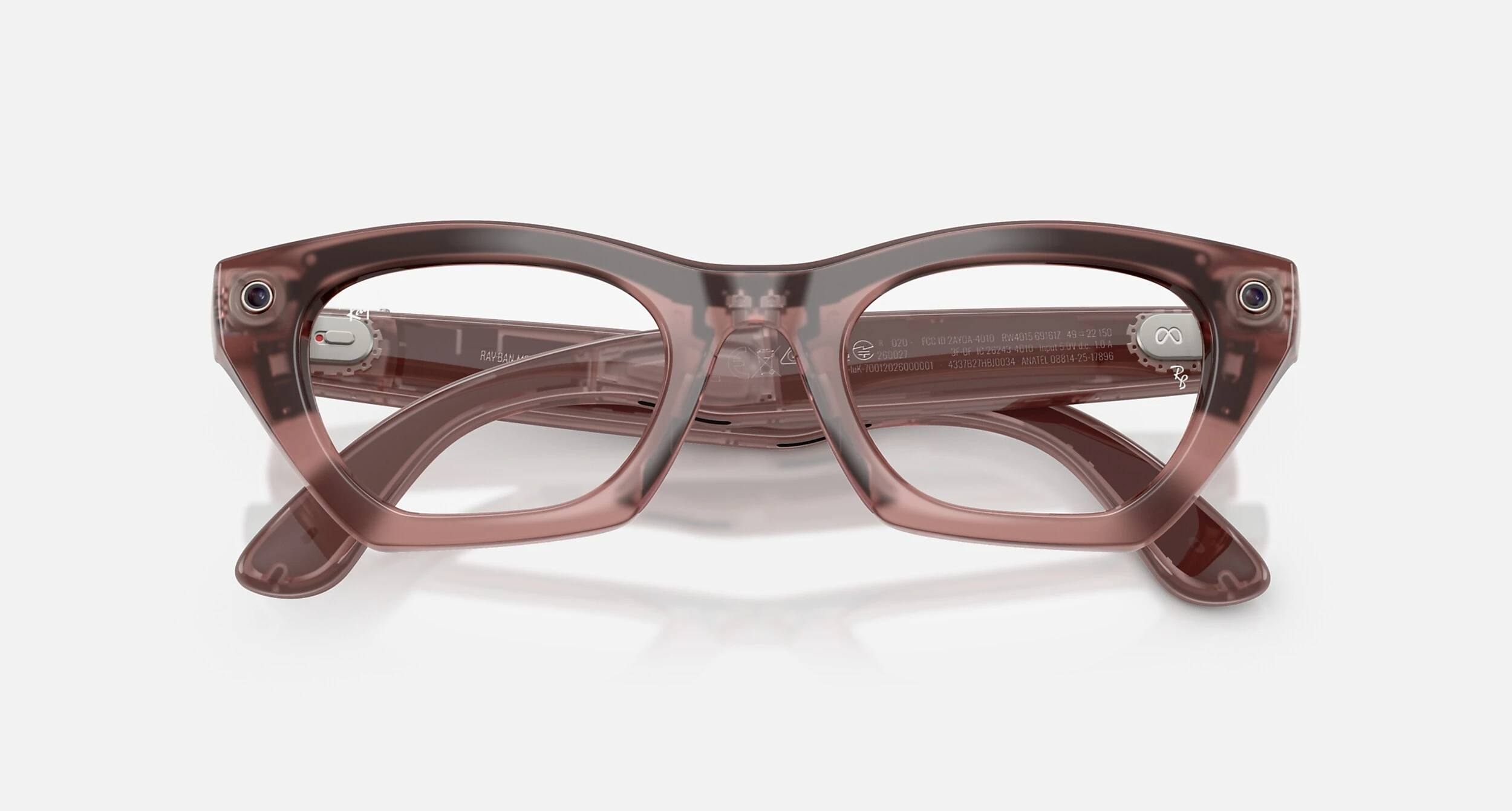 Смарт-очки Ray-Ban | Meta Zena [Gen 3] Standard Polished Milky Pink Blush Frame / Clear to Grey Transitions Lenses (RW4015 69161Z 49-22)