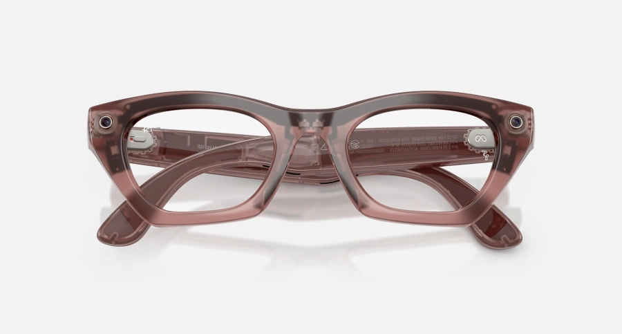 Смарт-очки Ray-Ban | Meta Zena [Gen 3] Standard Polished Milky Pink Blush Frame / Clear to Grey Transitions Lenses (RW4015 69161Z 49-22)