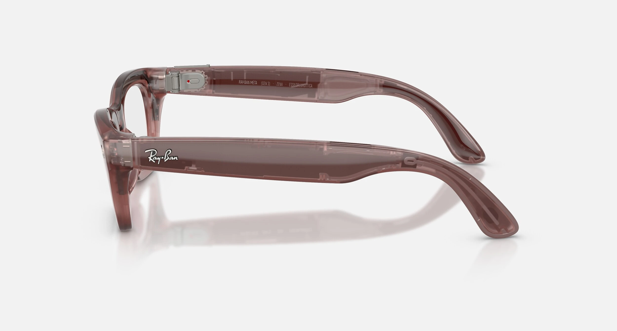 Смарт-очки Ray-Ban | Meta Zena [Gen 3] Standard Polished Milky Pink Blush Frame / Clear to Grey Transitions Lenses (RW4015 69161Z 49-22)