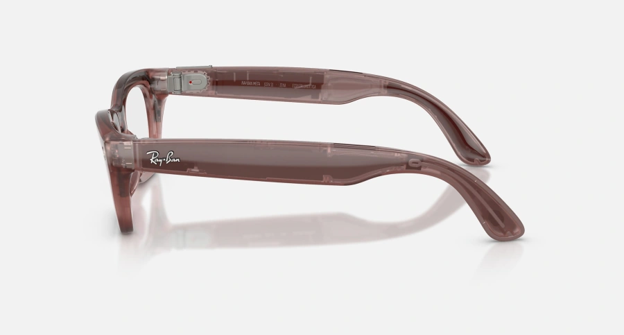 Смарт-очки Ray-Ban | Meta Zena [Gen 3] Standard Polished Milky Pink Blush Frame / Clear to Grey Transitions Lenses (RW4015 69161Z 49-22)