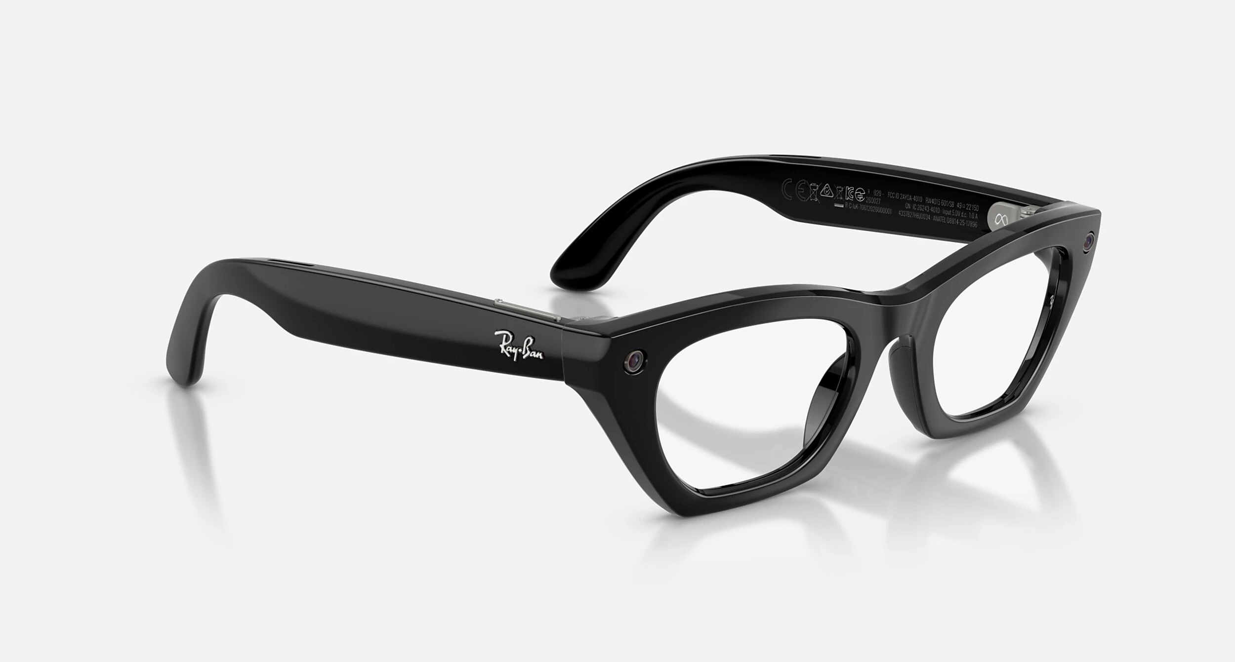 Смарт-окуляри Ray-Ban | Meta Zena [Gen 3] Standard Shiny Black Frame / Clear Lenses (RW4015 601/SB 49-22)