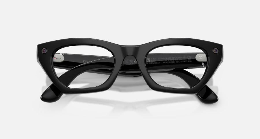 Смарт-окуляри Ray-Ban | Meta Zena [Gen 3] Standard Shiny Black Frame / Clear Lenses (RW4015 601/SB 49-22)