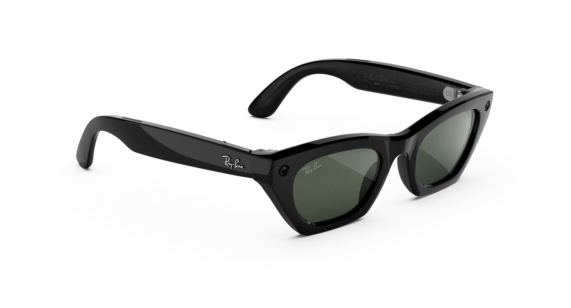 Смарт-окуляри Ray-Ban | Meta Zena [Gen 3] Standard Shiny Black Frame / Clear to Green Transitions Lenses (RW4015 601/1M 49-22)