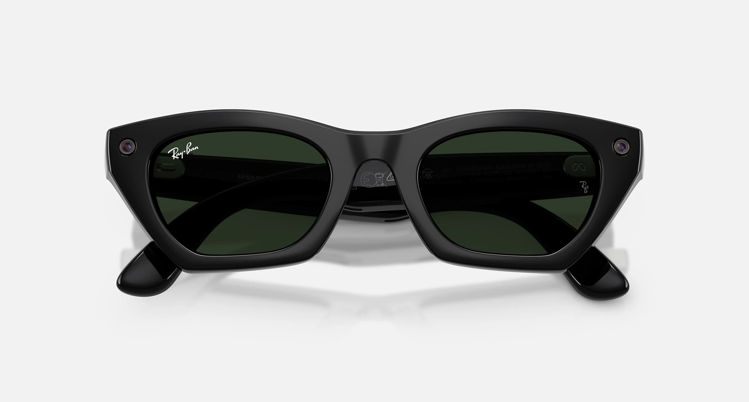 Смарт-окуляри Ray-Ban | Meta Zena [Gen 3] Standard Shiny Black Frame / Clear to Green Transitions Lenses (RW4015 601/1M 49-22)