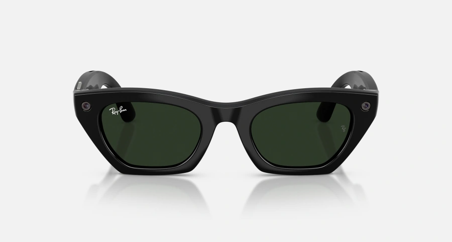 Смарт-окуляри Ray-Ban | Meta Zena [Gen 3] Standard Shiny Black Frame / Clear to Green Transitions Lenses (RW4015 601/1M 49-22)
