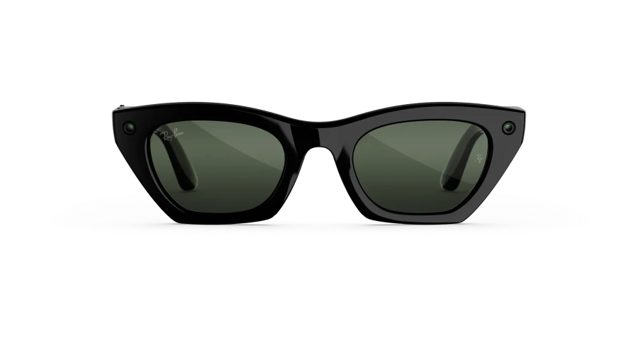 Смарт-окуляри Ray-Ban | Meta Zena [Gen 3] Standard Shiny Black Frame / Clear to Green Transitions Lenses (RW4015 601/1M 49-22)