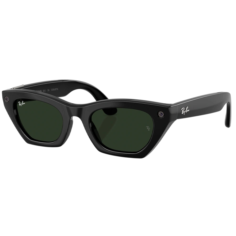 Смарт-окуляри Ray-Ban | Meta Zena [Gen 3] Standard Shiny Black Frame / Clear to Green Transitions Lenses (RW4015 601/1M 49-22)