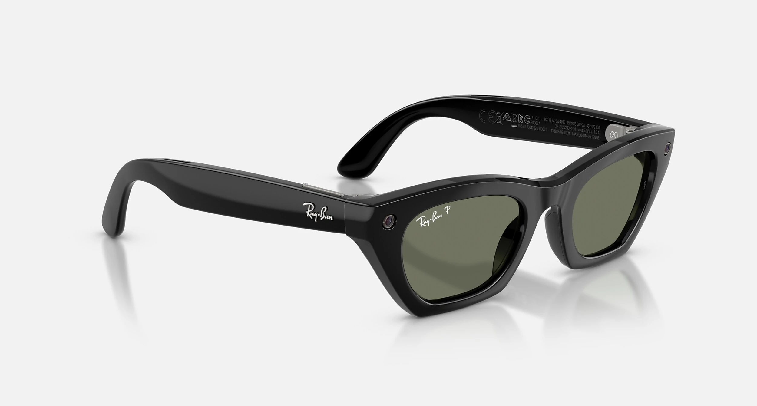 Смарт-окуляри Ray-Ban | Meta Zena [Gen 3] Standard Shiny Black Frame / Green Polarized Lenses (RW4015 601/9A 49-22)