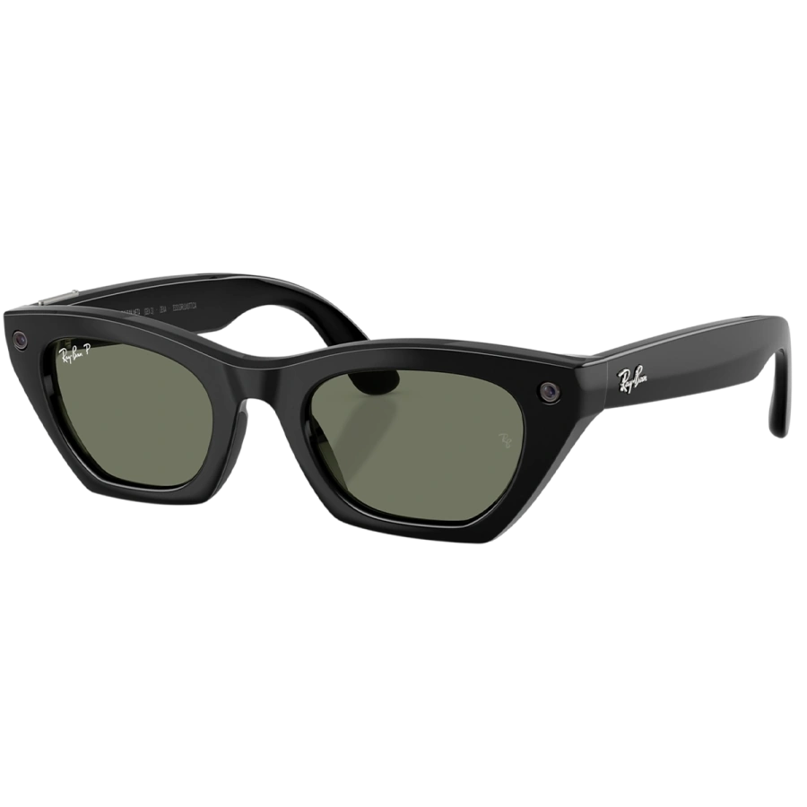 Смарт-окуляри Ray-Ban | Meta Zena [Gen 3] Standard Shiny Black Frame / Green Polarized Lenses (RW4015 601/9A 49-22)